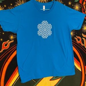 Blue  large American apparel shirt sacred geometry